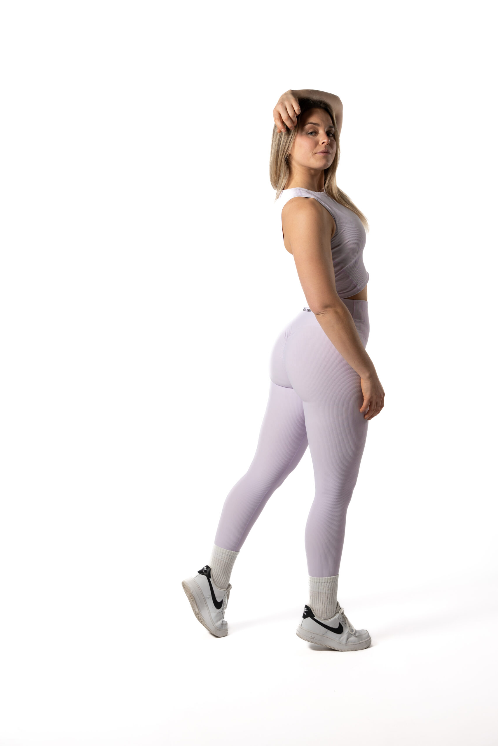 Ribbed High Neck Crop Tank – Lavender Sport Wears