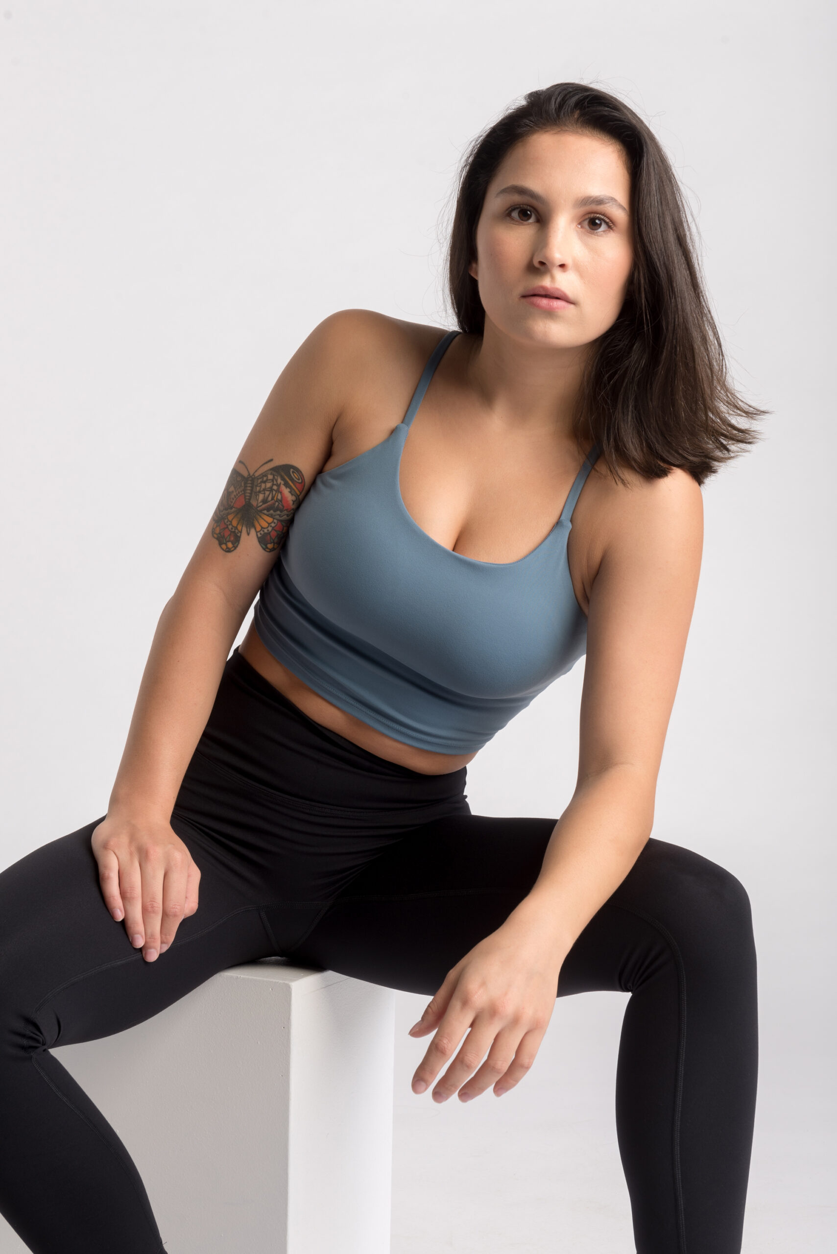Varsity Crop Top – Blue Sport Wears