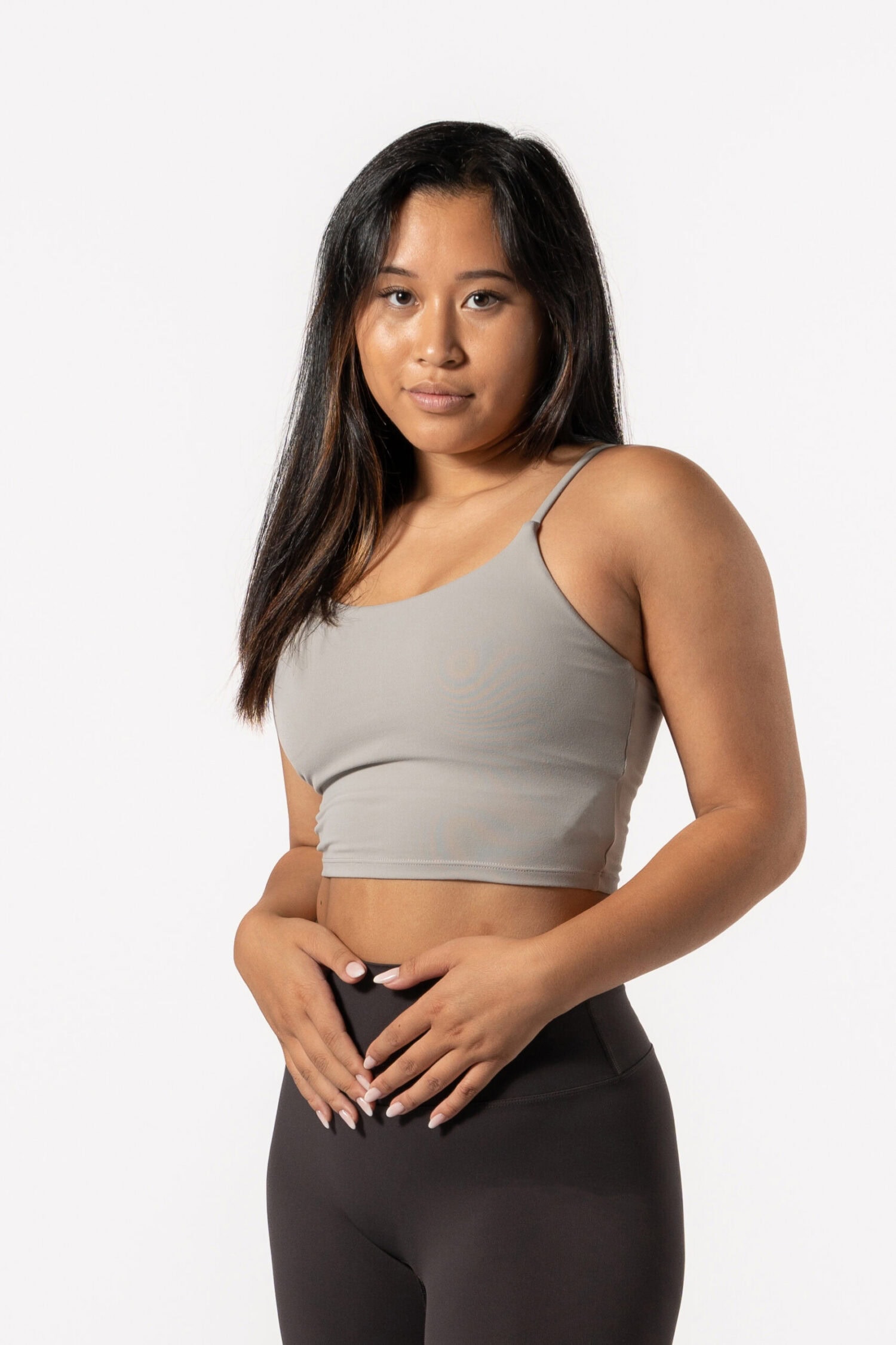 Varsity Crop Top – Dove Grey Sport Wears