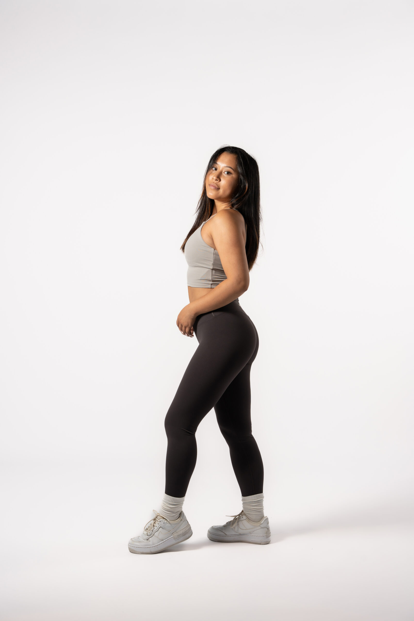 Varsity Crop Top – Dove Grey Sport Wears