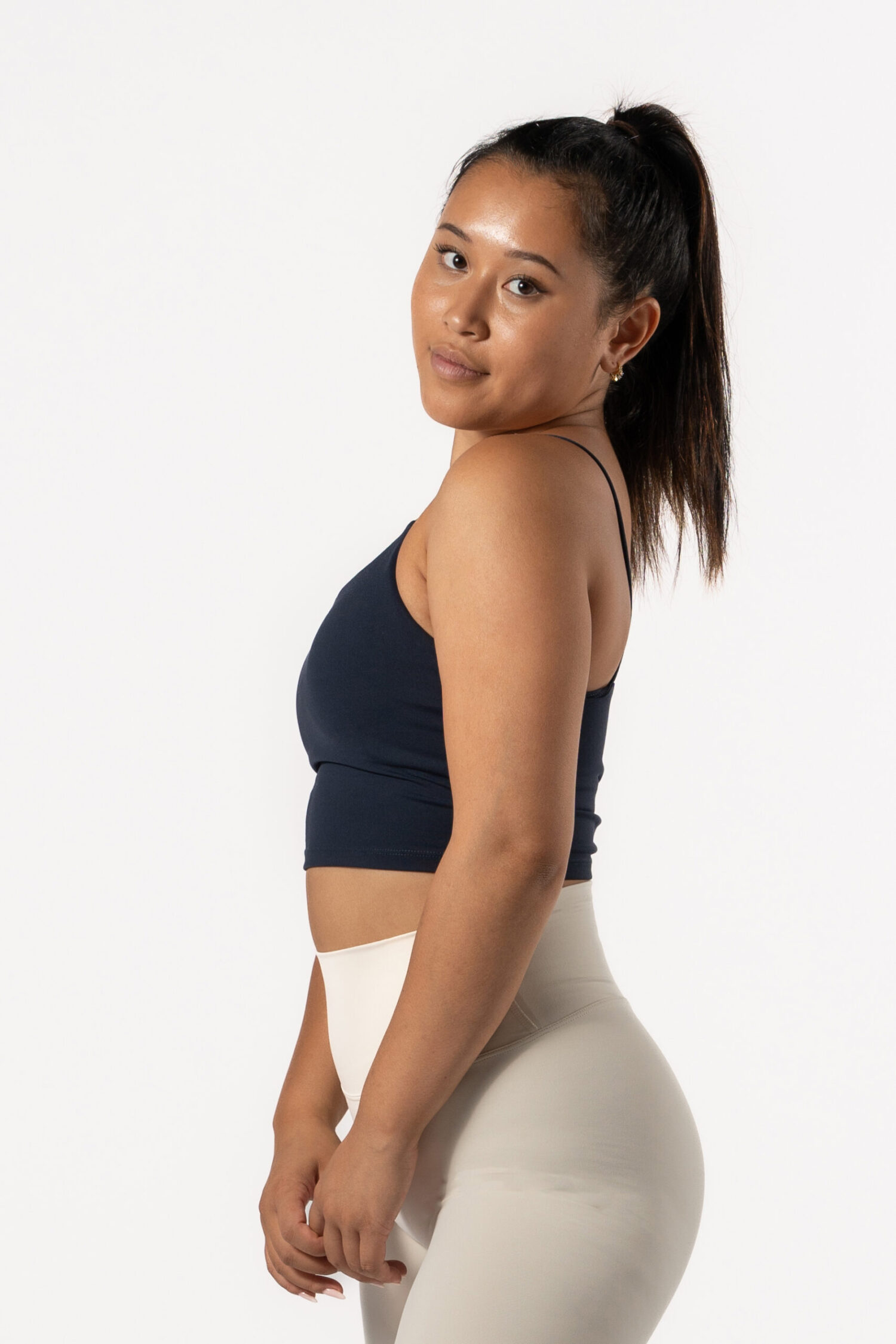 Varsity Crop Top – Marine Blue Sport Wears