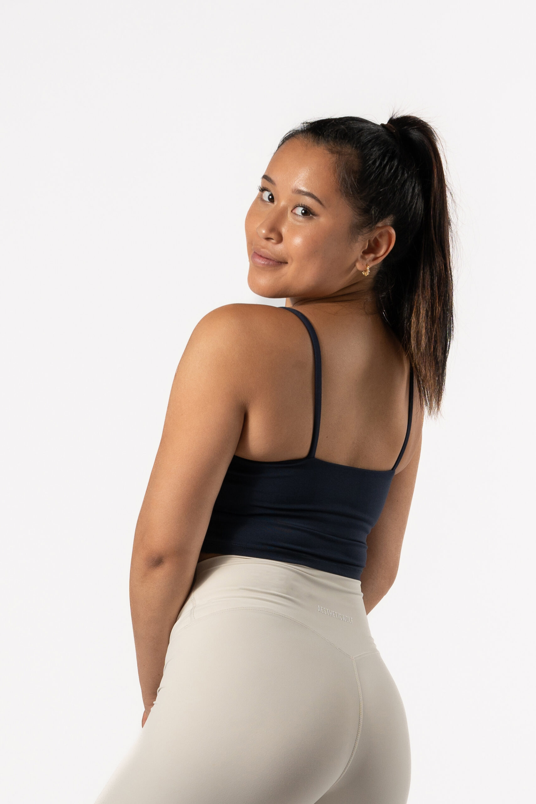 Varsity Crop Top – Marine Blue Sport Wears