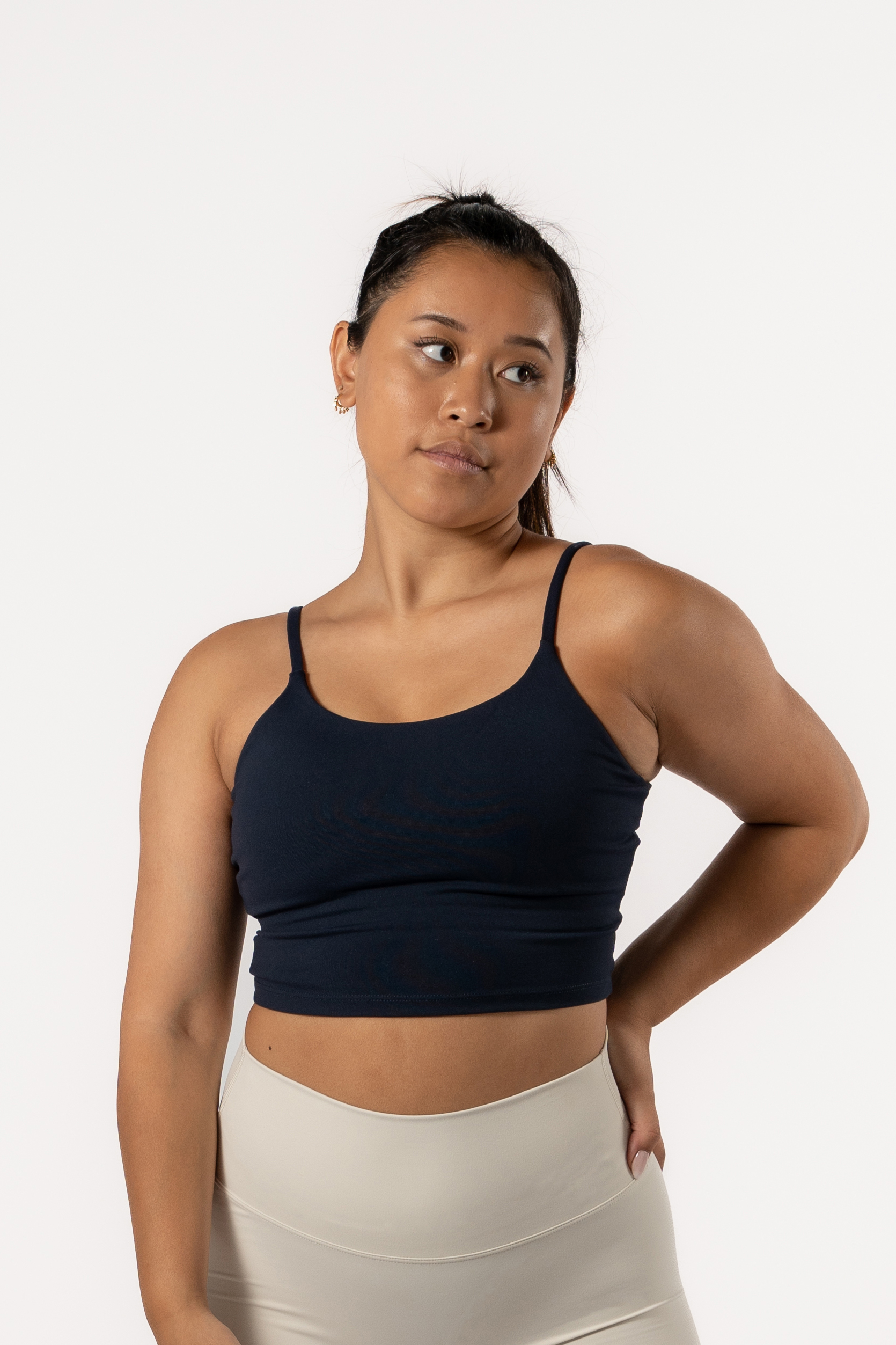 Varsity Crop Top – Marine Blue Sport Wears